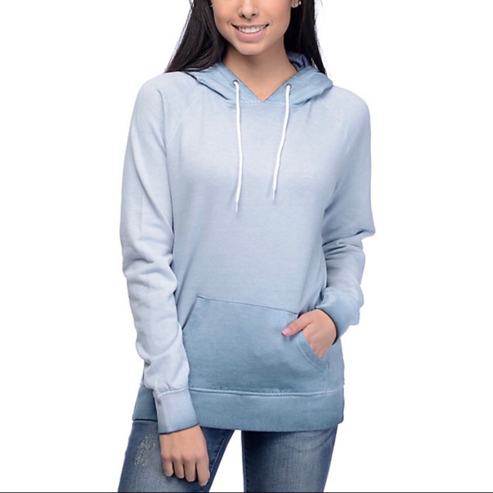 blue hoodie sweater